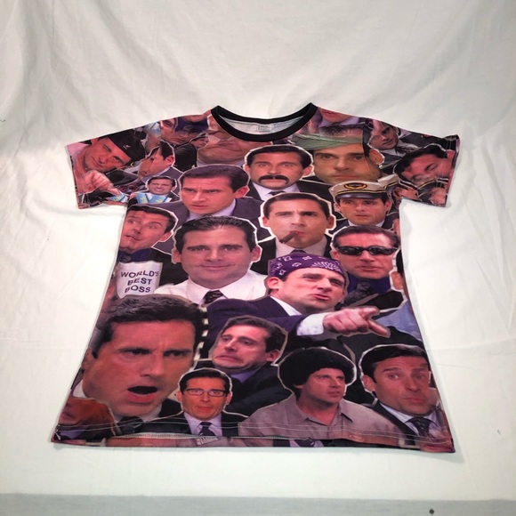 Unbranded Other - Men's The Office Michael Scott All Over Print Short Sleeve Shirt XL Multicolor